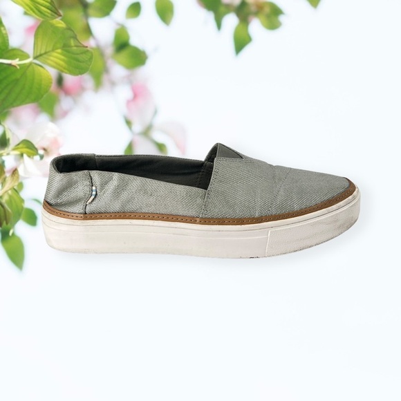 Toms Shoes - TOMS Silver Slip Ons